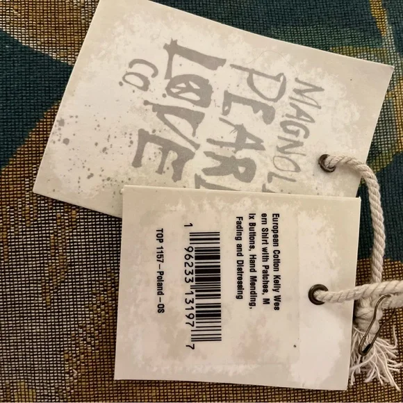 Magnolia Pearl Navy/White Polka Dot Western Cut Shirt - Picture 9 of 9